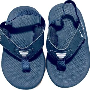 Reef Infant Toddler 3/4 Little Ahi Sandals Navy White Excellent condition